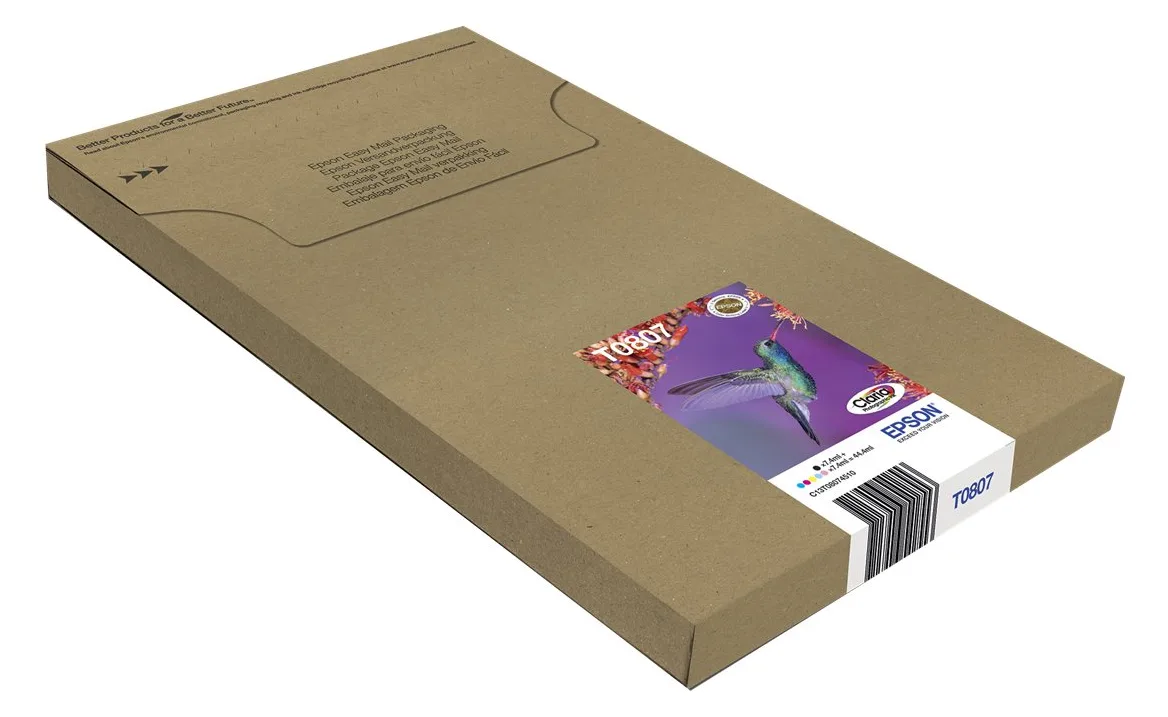Epson T0807 Easy Mail Packaging - 6er-Pack - Schwarz, Gelb, Cyan, Magenta, hellmagentafarben, hell Cyan, Ansicht 5