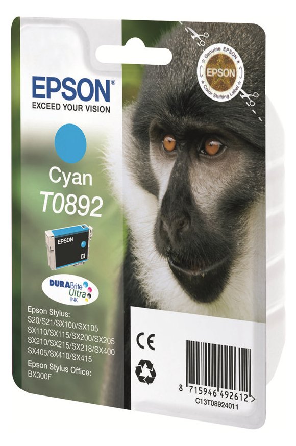 Epson T0892 - 3.5 ml - Cyan - Original - Blisterverpackung von LumaTech