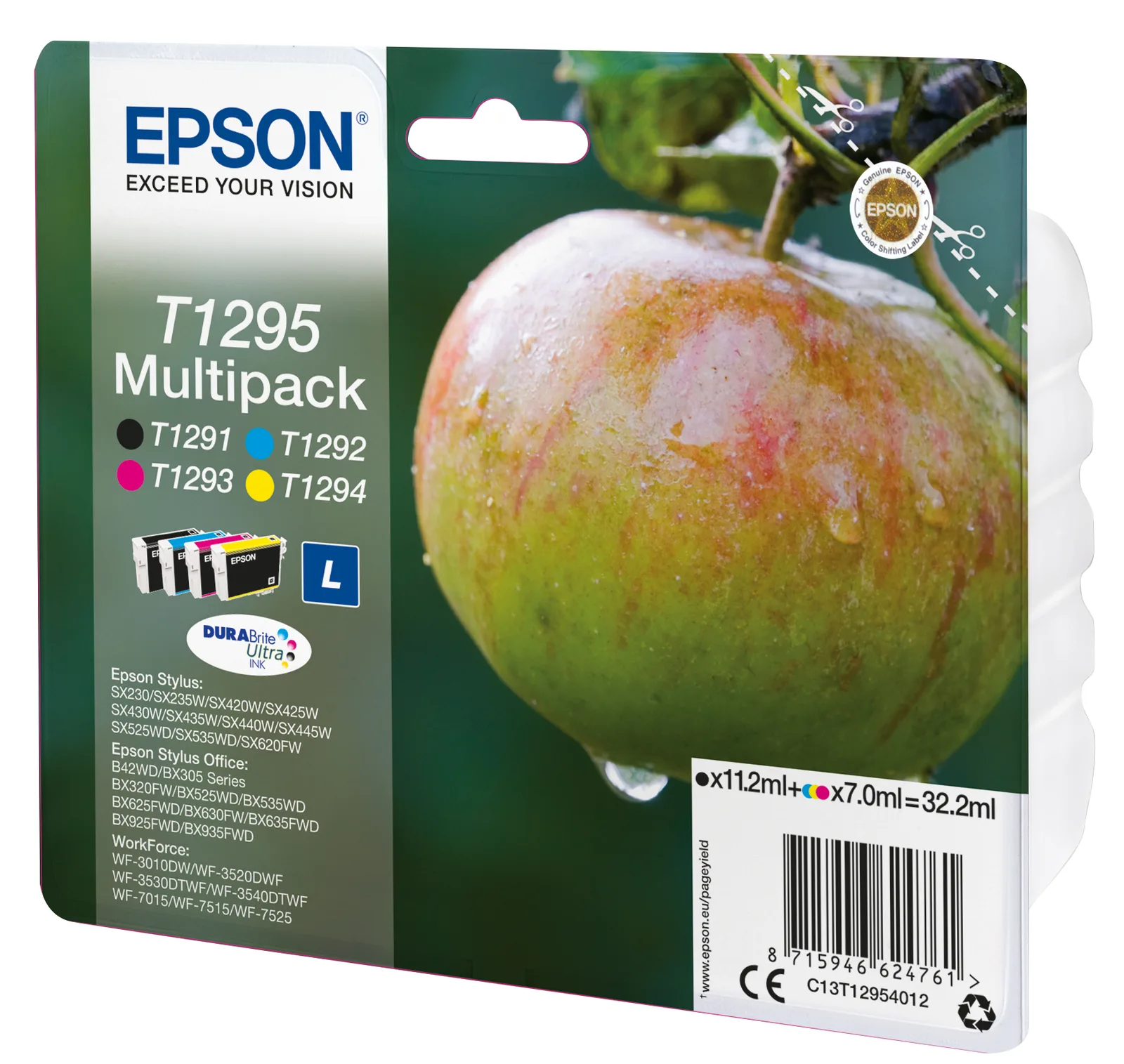 Epson T1295 Multipack - 4er-Pack - 32.2 ml - L-Größe, Ansicht 3