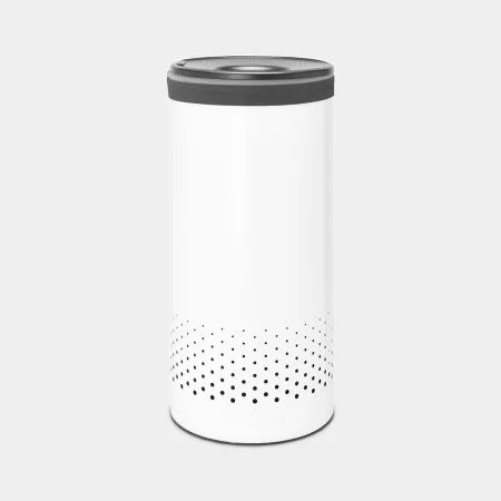 Brabantia Wäschekorb, weiß mit dunkelgrauem Deckel, Ansicht 3