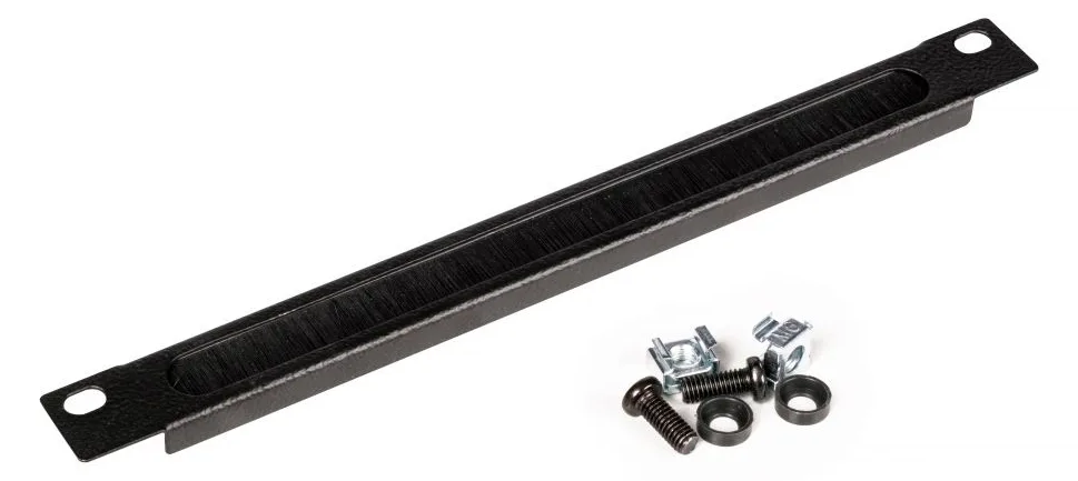 Equip 10 Kabeldurchführung mit Bürsteneinsatz 1U schwarz, Ansicht 3