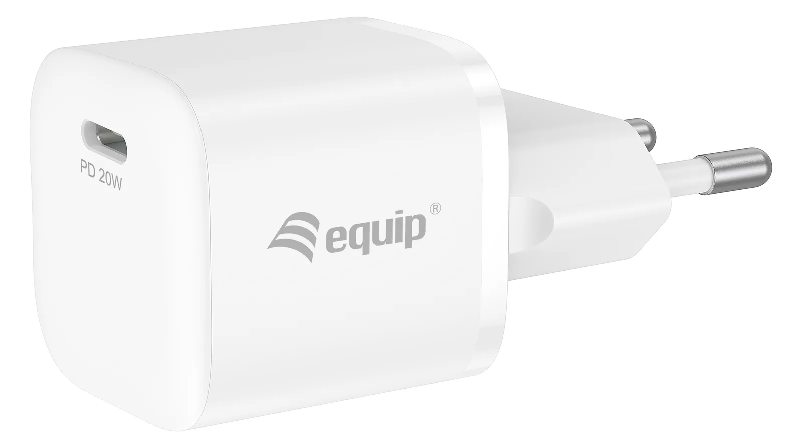 Equip 1-Port 20W USB-C PD-Ladegerät - 25 Stück/Packung - Drinnen - AC - 12 V - Weiß, Ansicht 2