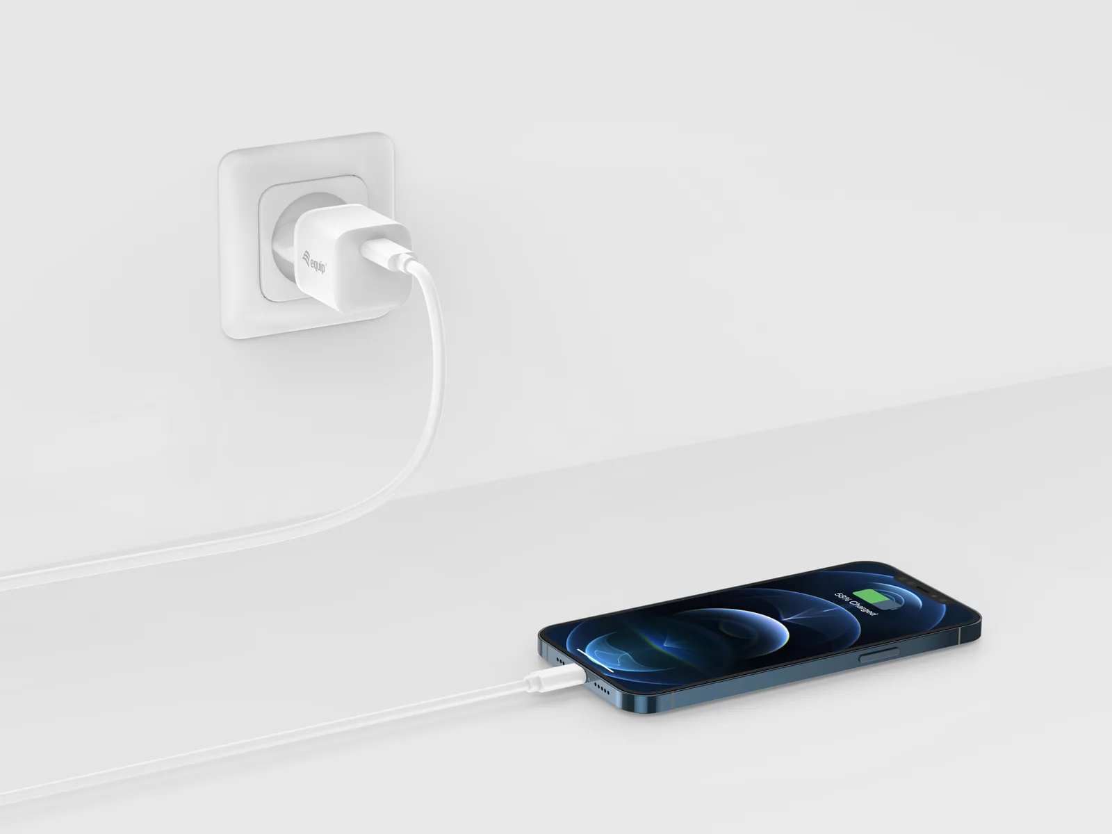 Equip 1-Port 20W USB-C PD-Ladegerät - 25 Stück/Packung - Drinnen - AC - 12 V - Weiß, Ansicht 4
