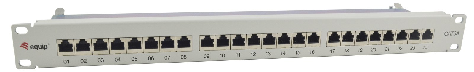 Equip 24-Port Cat.6A Geschirmtes Patch Panel - Hellgrau - 10/100/1000Base-T(X) - Gigabit Ethernet - 1000 Mbit/s - RJ-45 von LumaTech