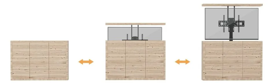Equip Halterung - Pop-out - für Videoleinwand - stainless steel - Schwarz - Bildschirmgröße: 94-177.8 cm (37-70), Ansicht 3