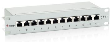 Equip Patch Panel - CAT 6 - RJ-45 X 12 - Hellgrau, RAL 7035 - 1U - 25.4 cm (10) von LumaTech
