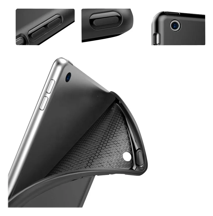 eSTUFF Bildschirmschutz für Tablet - Polyurethan-Kunstleder, Thermoplastisches Polyurethan (TPU) - Folio / Klapphülle, Ansicht 3