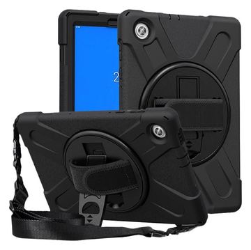 eSTUFF Hintere Abdeckung für Tablet - Silikon, Polycarbonat - Schwarz - 10.1 - für Lenovo Tab M10 HD (2nd Gen) von LumaTech
