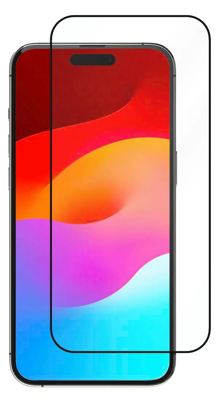 eSTUFF Titan Shield - Bildschirmschutz für Handy - volle Abdeckung - Glas - Rahmenfarbe schwarz (Packung mit 10) - Glas, Ansicht 2