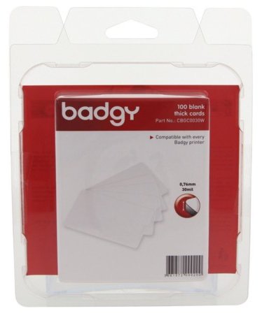 Evolis Badgy - Polyvinylchlorid (PVC) - 30 mil - weiß