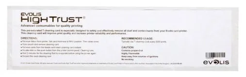 Evolis High Trust T' Card Cleaning Kit - Druckerreinigungskarte (Packung mit 10), Ansicht 2