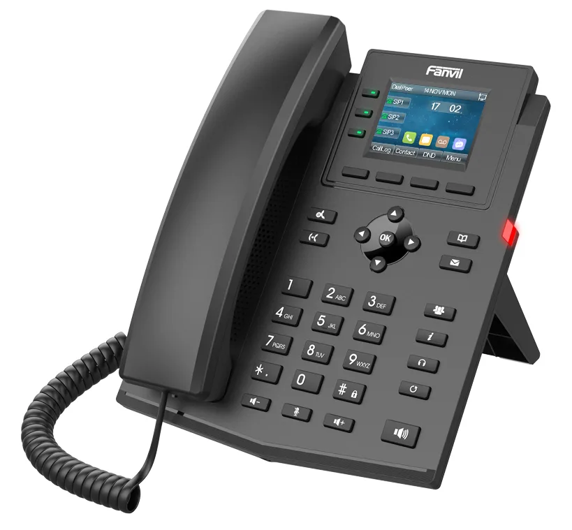 Fanvil X303W - IP-Telefon - Schwarz - Kabelgebundenes Mobilteil - Tisch/Wand - Linux - Im Band - Außerhalb des Bandes, Ansicht 2