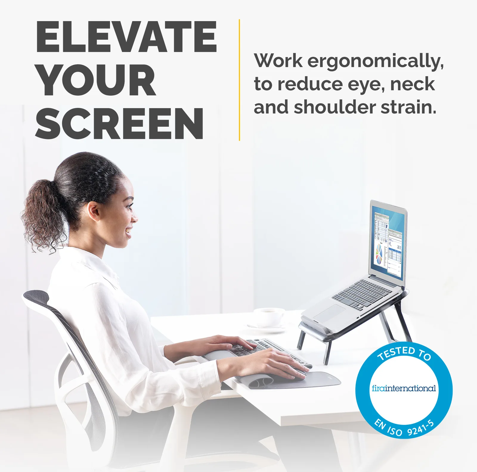 Fellowes I-Spire Series Quick Lift - Notebook-Ständer - Schwarz, Ansicht 2