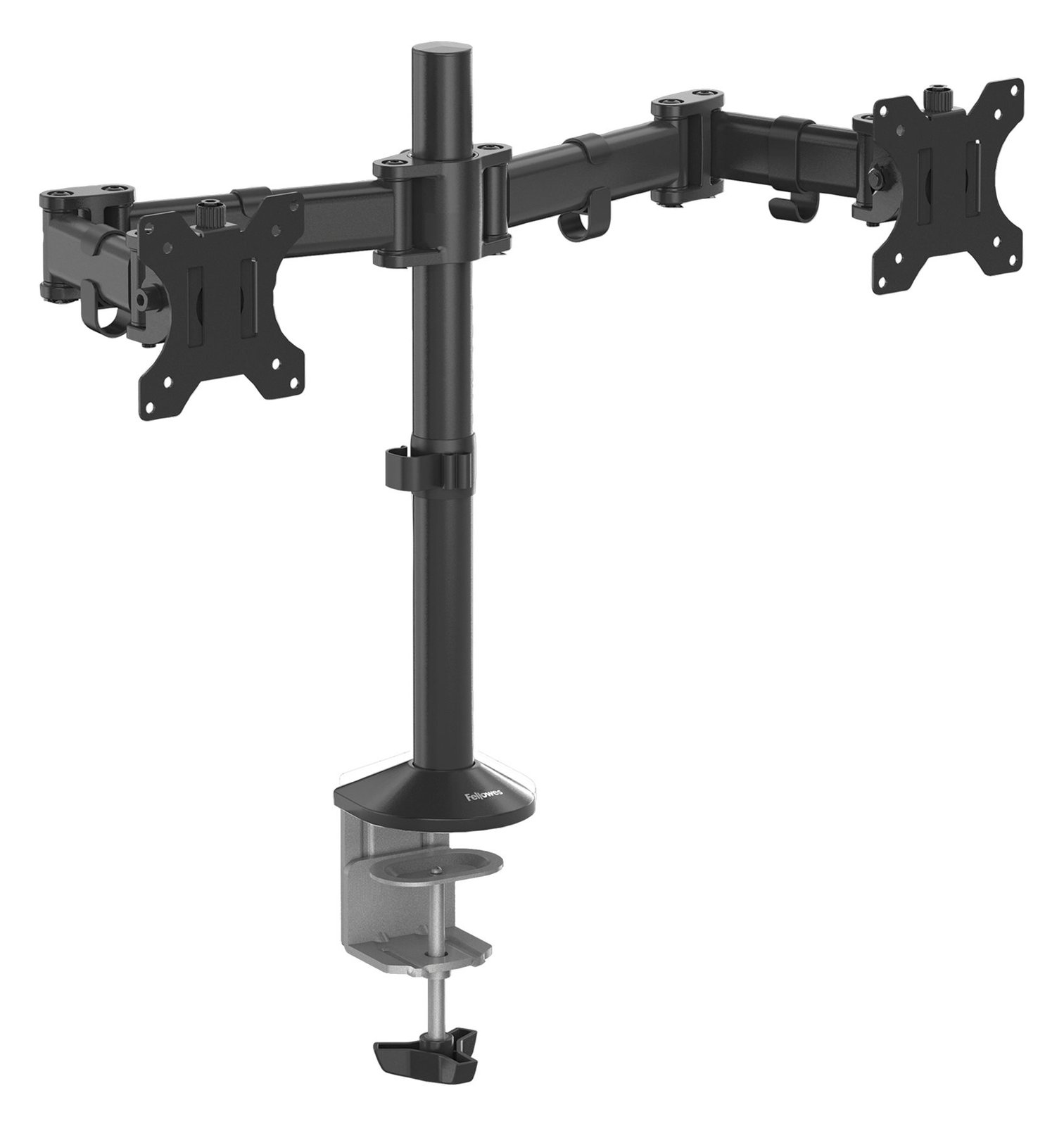 Fellowes Reflex Dual Monitor Arm - Befestigungskit - einstellbarer Arm - für 2 Monitore - Metall - Schwarz, RAL 9017