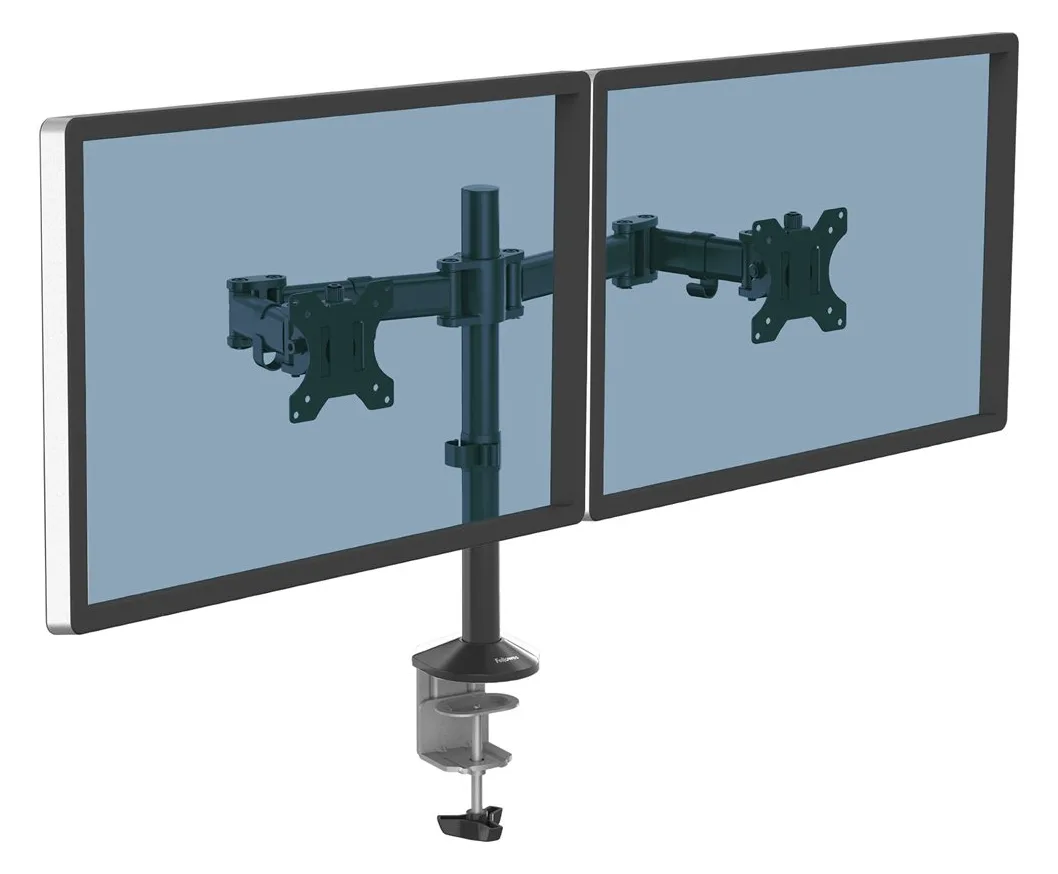 Fellowes Reflex Dual Monitor Arm - Befestigungskit - einstellbarer Arm - für 2 Monitore - Metall - Schwarz, RAL 9017, Ansicht 4
