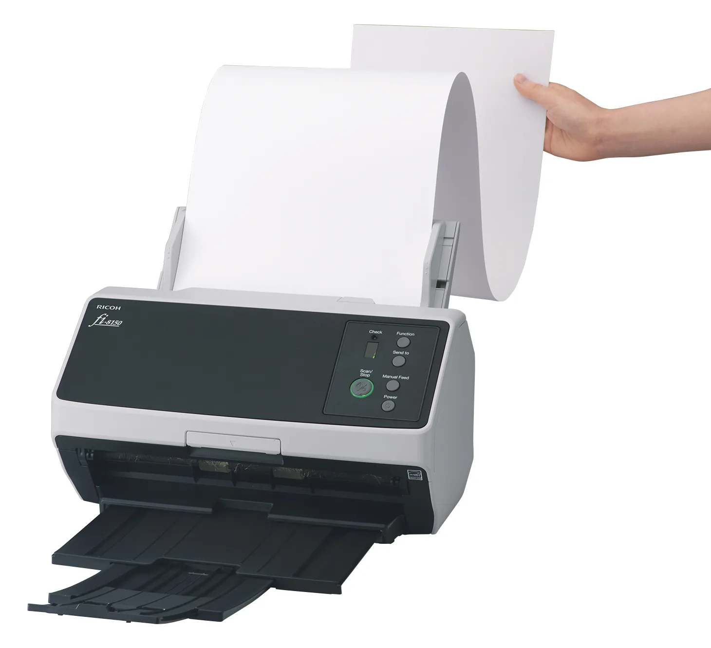 Fujitsu Ricoh fi 8150 - Dokumentenscanner - Dual CIS - Duplex - 216 x 355.6 mm - 600 dpi x 600 dpi, Ansicht 2