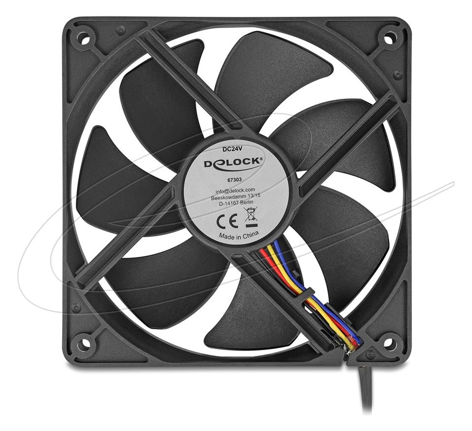 Delock Gehäuselüfter - axial - 120 mm - Schwarz