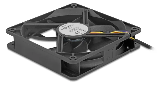 Delock Gehäuselüfter - axial - 120 mm - Schwarz, Ansicht 3