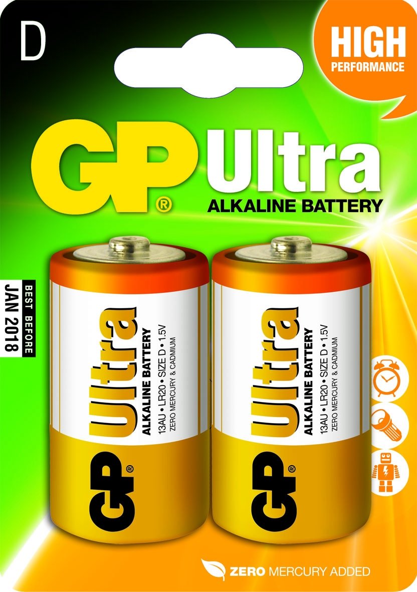 Gold Peak Industries GP Ultra 13AU U2 - Batterie 2 x D - Alkalisch