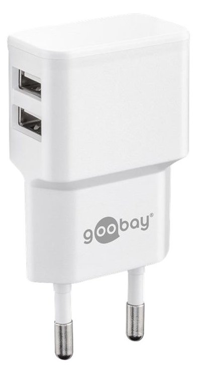 Goobay Dual USB charger - Netzteil - 12 Watt - 2.4 A - 2 Ausgabeanschlussstellen (USB)