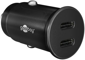 Goobay Dual-USB-C PD Auto Fast Charger Power Delivery black - 30W 12/24V suitable for von LumaTech