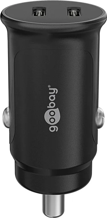 Goobay Dual-USB-C PD Auto Fast Charger Power Delivery black - 30W 12/24V suitable, Ansicht 3