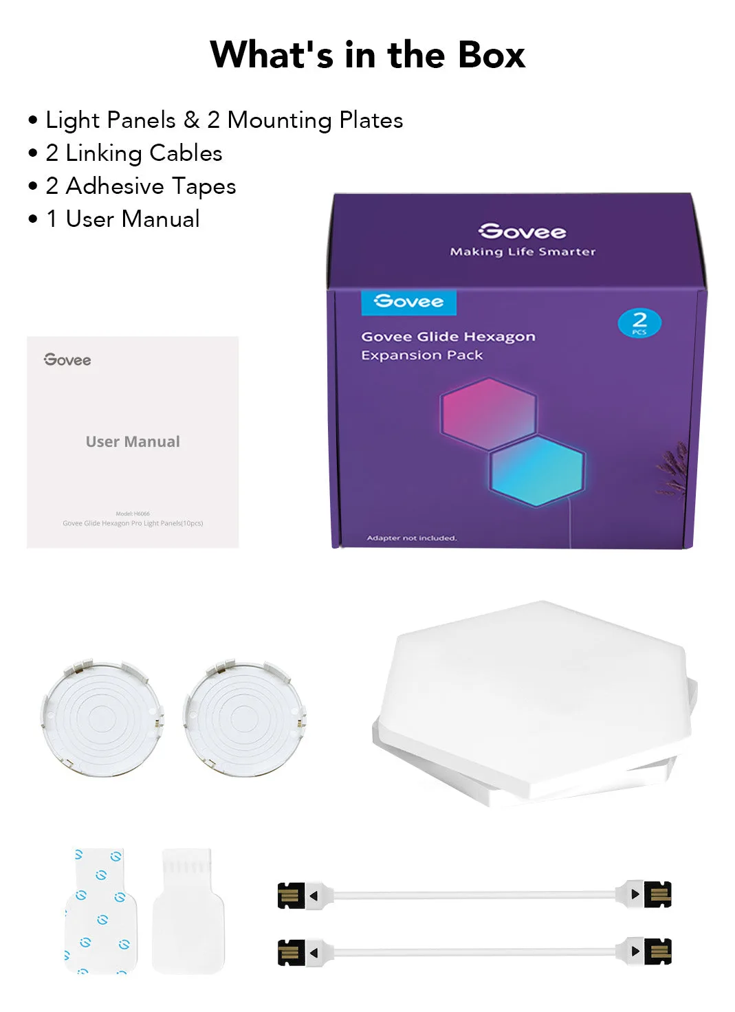 Govee RGBIC Glide Hexa Light Panels 5 pcs, Ansicht 4