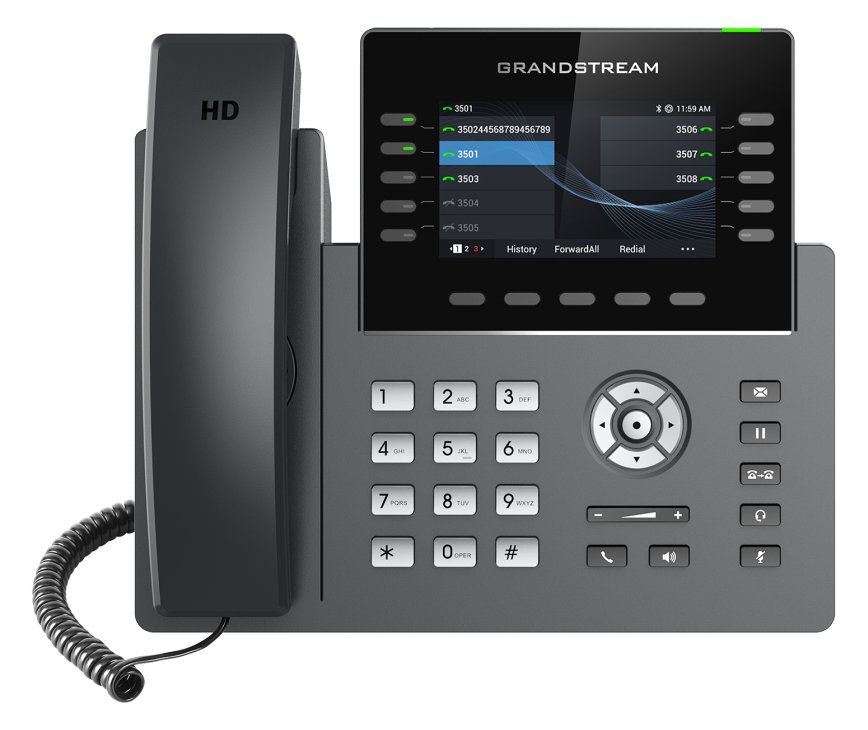 Grandstream GRP2615 - VoIP-Telefon mit Rufnummernanzeige/Anklopffunktion - IEEE 802.11a/b/g/n/ac (Wi-Fi)