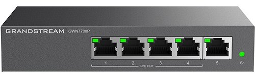 Grandstream GWN7700P - Switch - unmanaged - 5 x 10/100/1000 (PoE+)