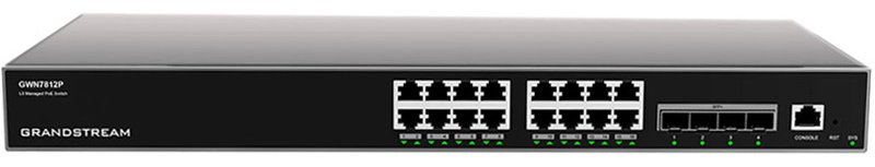 Grandstream GWN7812P - Switch - Unternehmen, verwaltet - L3 - managed - 16 x 10/100/1000 (PoE+)