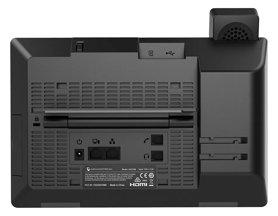 Grandstream GXV3480 - IP-Videotelefon - mit Digitalkamera, Bluetooth-Schnittstelle - IEEE 802.11a/b/g/n/ac/ax (Wi-Fi), Ansicht 2
