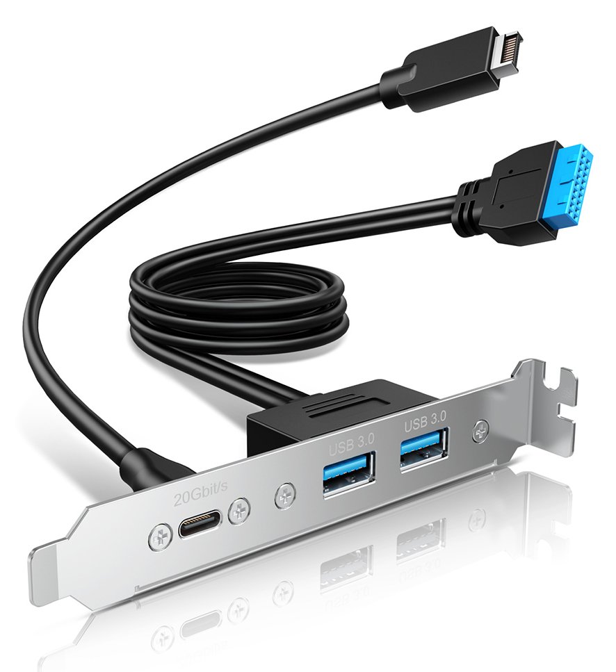 GrauGear Multi PCI Blende 1x USB-C 2x USB-A