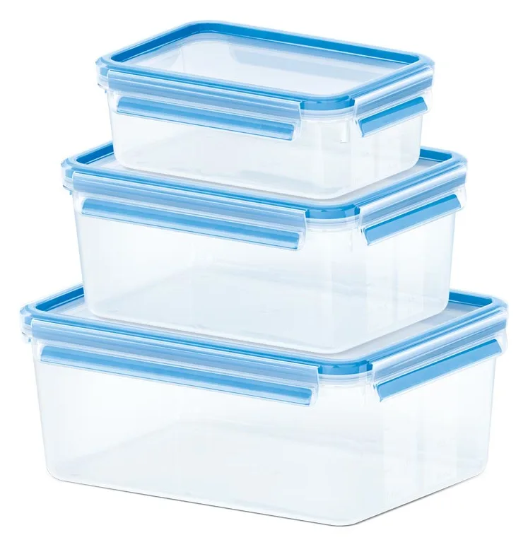 Groupe SEB EMSA CLIP & CLOSE - Frischhaltedosen-Set - Blau, Ansicht 3