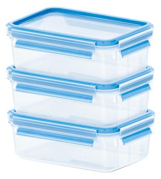 Groupe SEB EMSA CLIP & CLOSE - Lebensmittelbehälter - 0.55 L - Blau, durchsichtig (Packung mit 3) von LumaTech