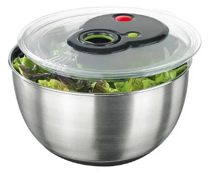 Groupe SEB EMSA TURBOLINE - Salatschleuder - 4.5 L - Schwarz, Ansicht 2