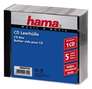 Hama Behälter CD-Aufbewahrung - durchsichtig (Packung mit 5), Ansicht 2