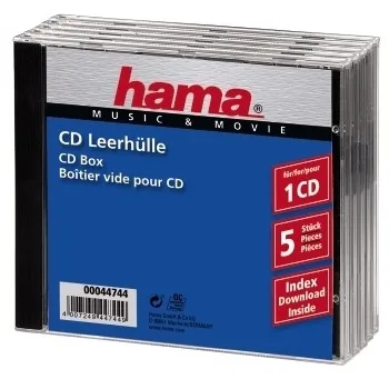 Hama Behälter CD-Aufbewahrung - durchsichtig (Packung mit 5), Ansicht 3