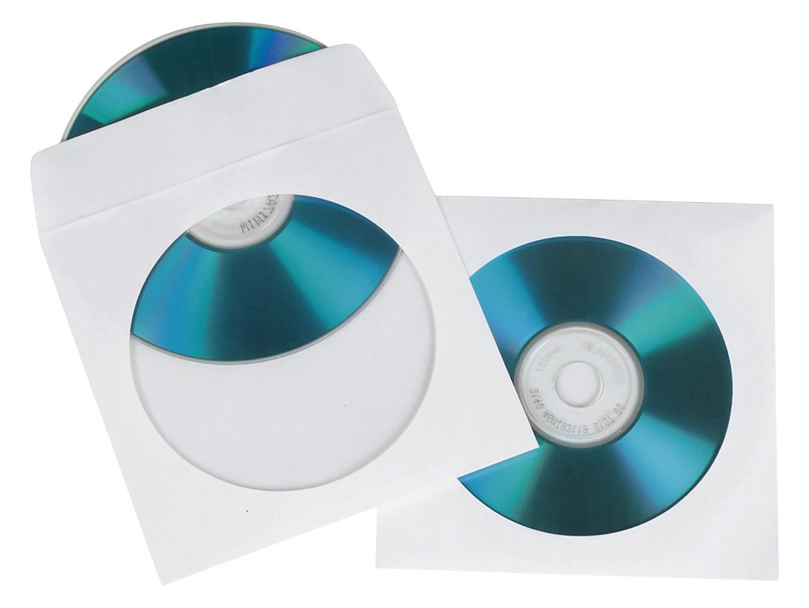 Hama CD-ROM Paper Sleeves - CD-Hülle - Kapazität: 1 CD - weiß (Packung mit 50)