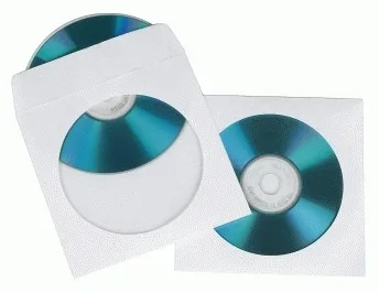 Hama CD-ROM Paper Sleeves - CD-Hülle - Kapazität: 1 CD - weiß (Packung mit 50), Ansicht 3