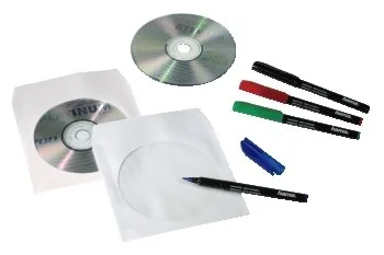 Hama CD-ROM Paper Sleeves - CD-Hülle - Kapazität: 1 CD - weiß (Packung mit 50), Ansicht 4