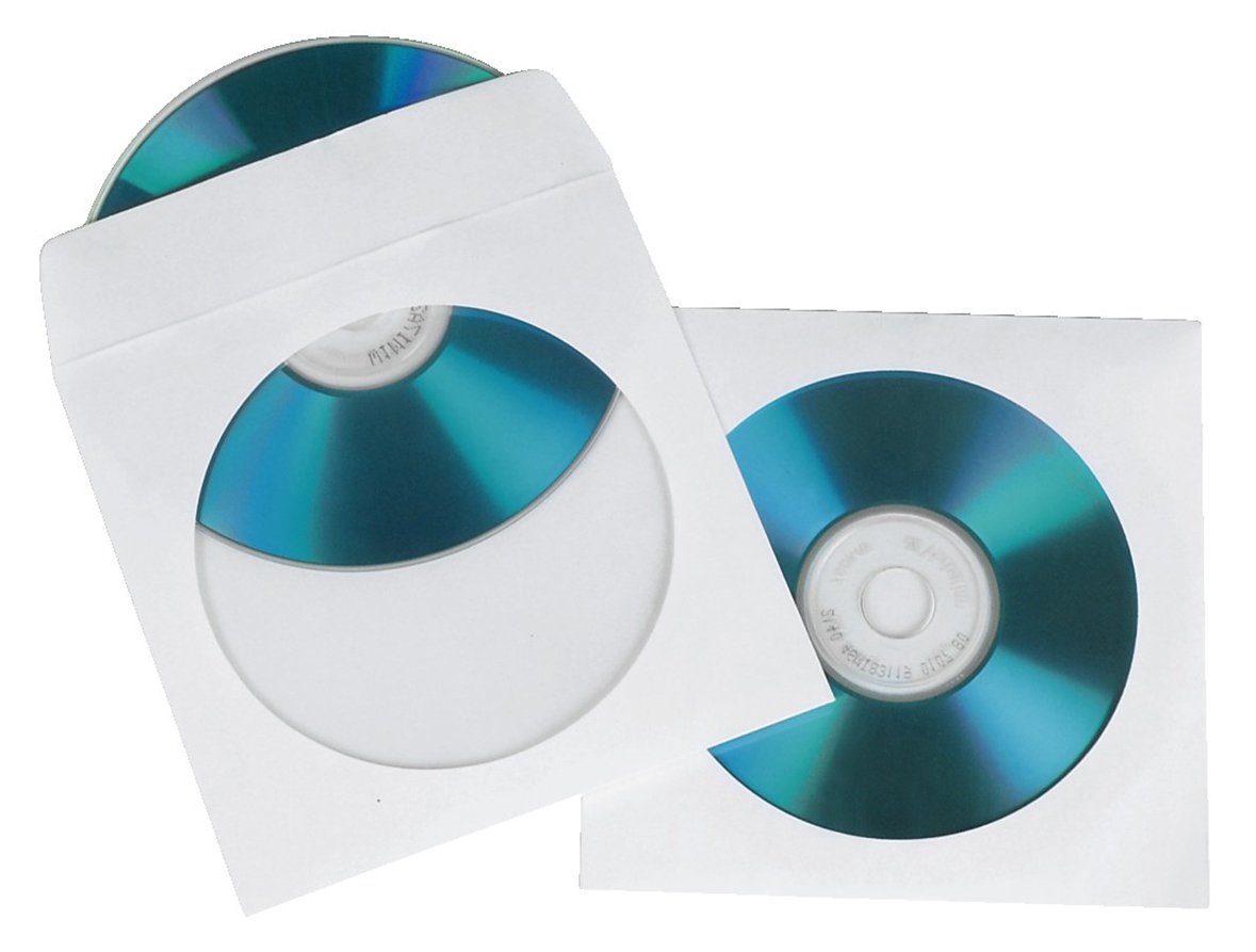 Hama CD-ROM Paper Sleeves - CD-Hülle - weiß (Packung mit 100) von LumaTech