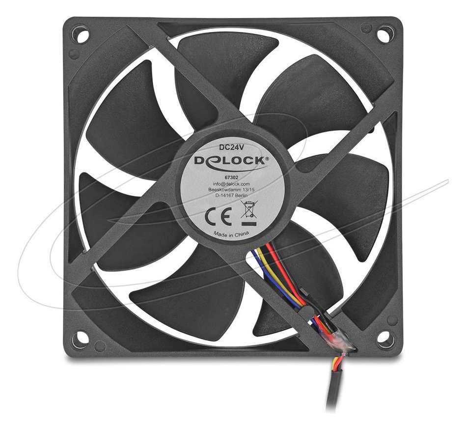 Delock Gehäuselüfter - axial - 92 mm - Schwarz