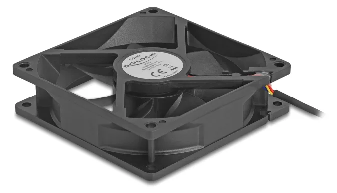 Delock Gehäuselüfter - axial - 92 mm - Schwarz, Ansicht 3