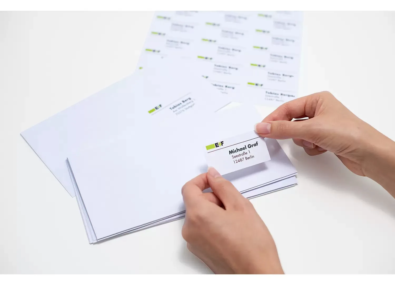 HERMA Premium - Papier - matt - permanent selbstklebend - weiß - 99.1 x 67.7 mm 800 Etikett(en) (100 Bogen x 8), Ansicht 4