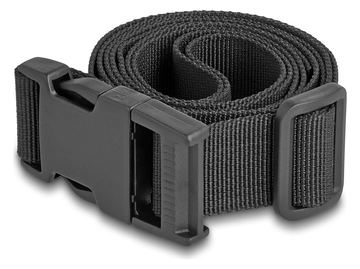 Delock Gurt für Gepäck - einstellbar, 1,5 m - Schwarz (Packung mit 2) von LumaTech
