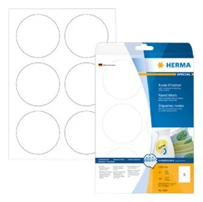 HERMA Special - Papier - matt - selbstklebend, entfernbarer Klebstoff - weiß - 85 mm rund 150 Etikett(en) (25 Bogen x 6), Ansicht 2