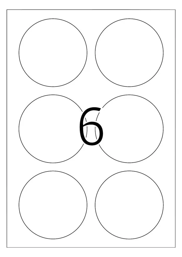 HERMA Special - Papier - matt - selbstklebend, entfernbarer Klebstoff - weiß - 85 mm rund 150 Etikett(en) (25 Bogen x 6), Ansicht 3