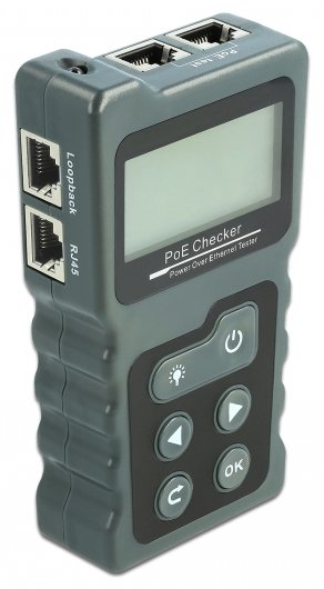 Delock LCD Cable Tester RJ45 / PoE / DC - Netzwerktester-Set