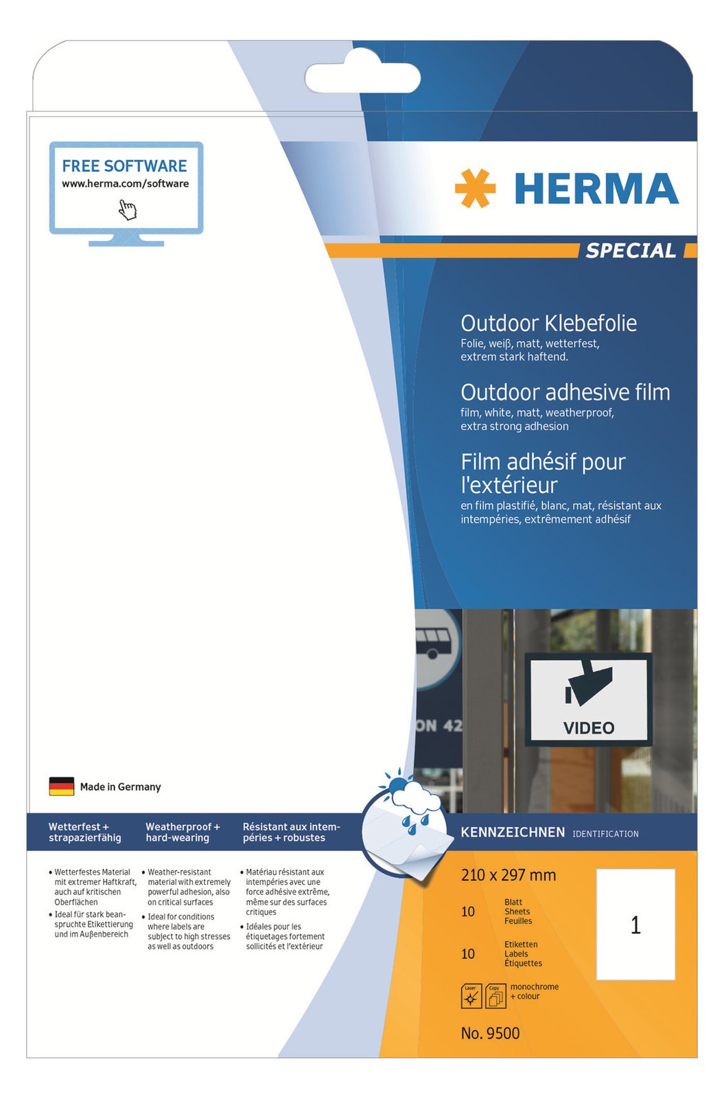 HERMA Special - Polyethylen (PE) - matt - selbstklebend - weiß - A4 (210 x 297 mm)