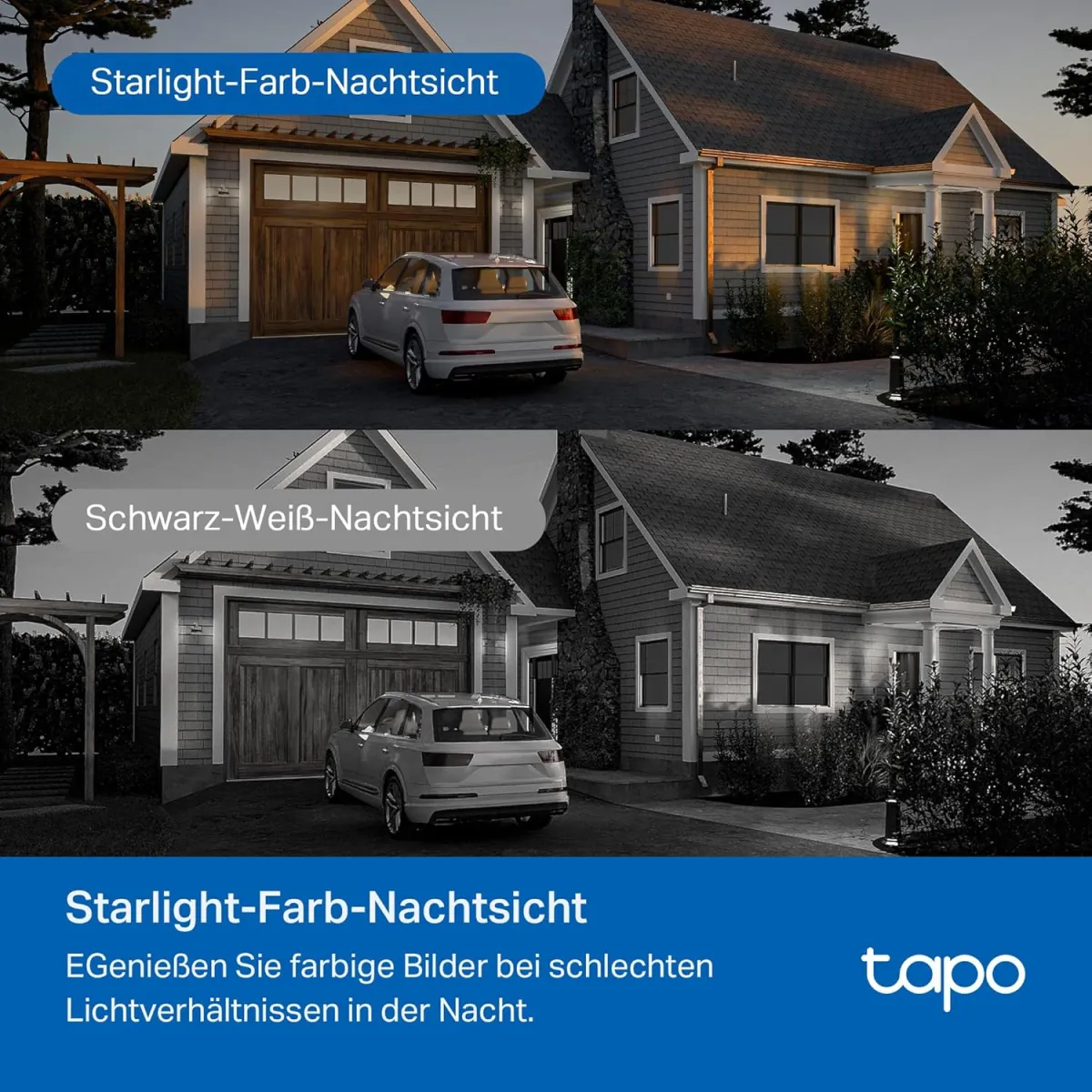 Tapo C530WS 360° Überwachungskamera Außen, 3K 5MP, Starlight Farbe Nachtsicht, KI-Erkennung, Bewegungsverfolgung, WLAN oder Ethernet, microSD-Karte bis zu 512 GB — Bild 5